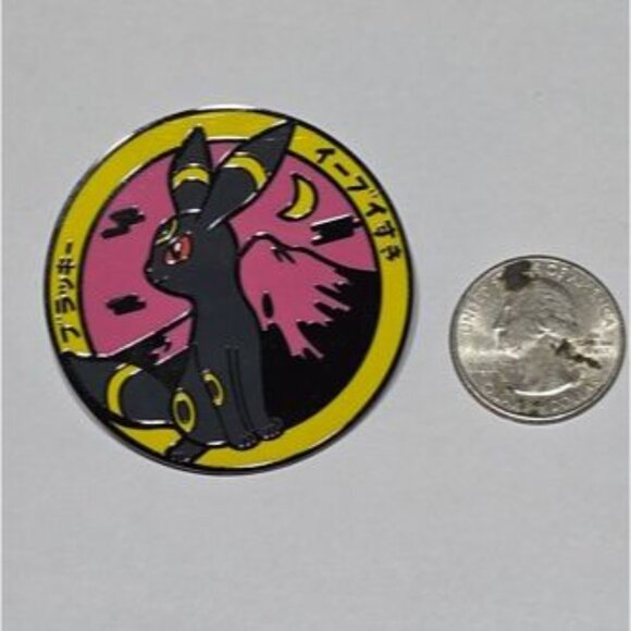 Pokemon Umbreon Enamel Pin Dark Type Eevee Evolution Collectible Kawaii Badge - Picture 3 of 3